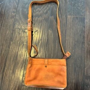 Able Tan Leather Messenger Bag